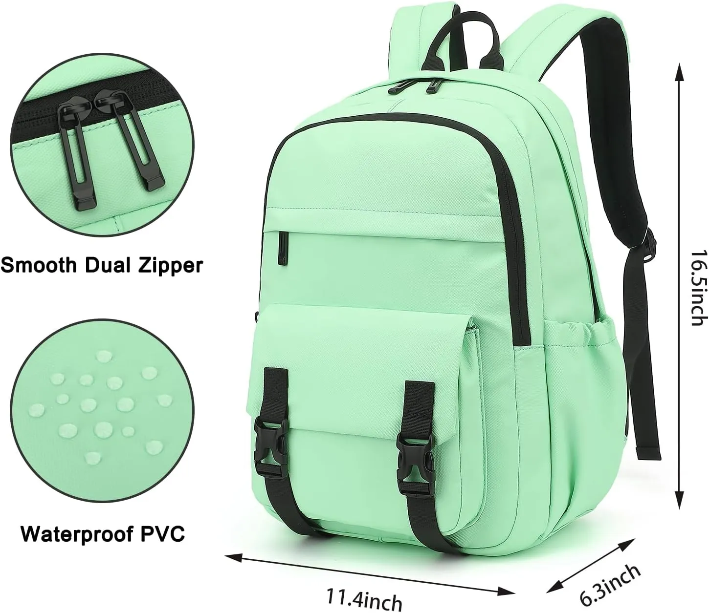Travel Laptop Backpack for Women, 15.6 Inch Professional Laptop Bag for College Work Business School Teacher Nurse (Green)