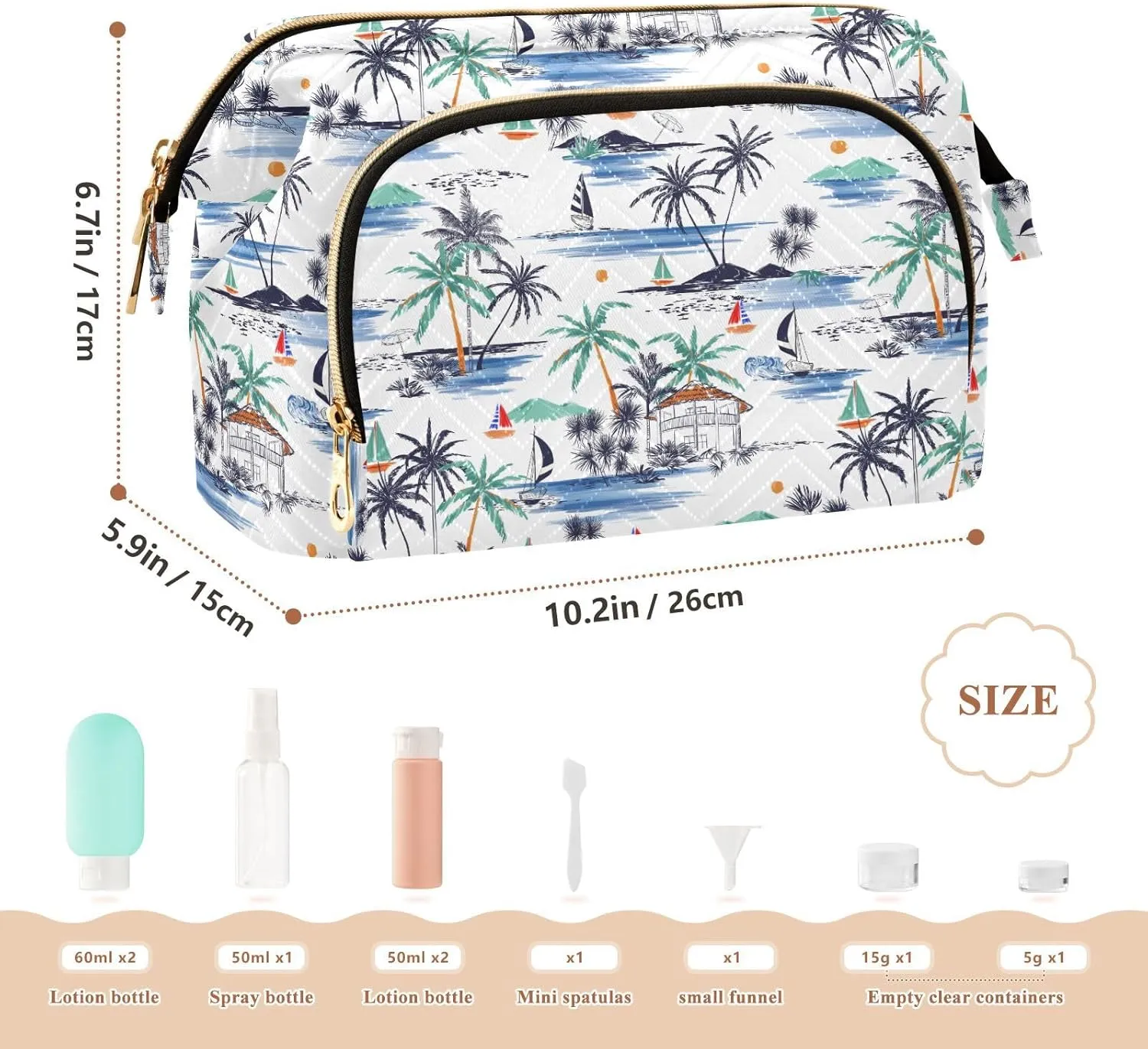 Travel Quilted Makeup Bag Toiletry Organizer Pouch Storage Make Up Bag Large Quilted Cosmetic Bag Wide Open T1