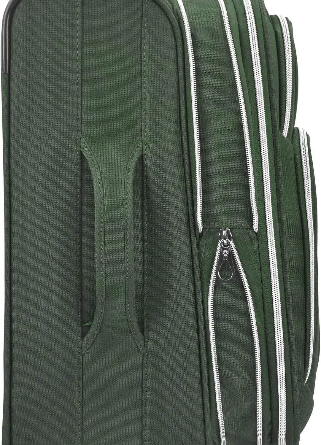 Traveler's Choice Lares Softside Expandable Luggage with Spinner Wheels, Green, 2 Piece Luggage Set