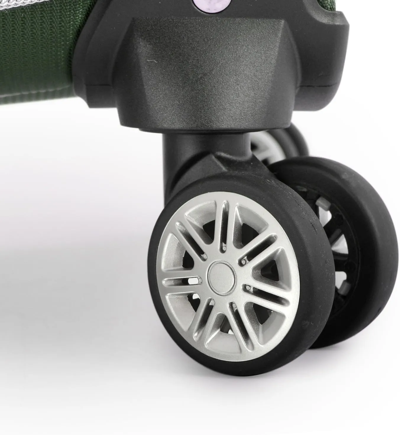 Traveler's Choice Lares Softside Expandable Luggage with Spinner Wheels, Green, Checked 30-Inch
