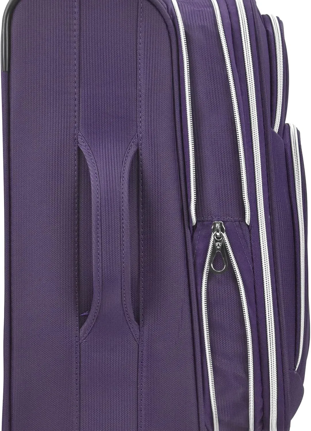 Traveler's Choice Lares Softside Expandable Luggage with Spinner Wheels, Purple, 2 Piece Luggage Set