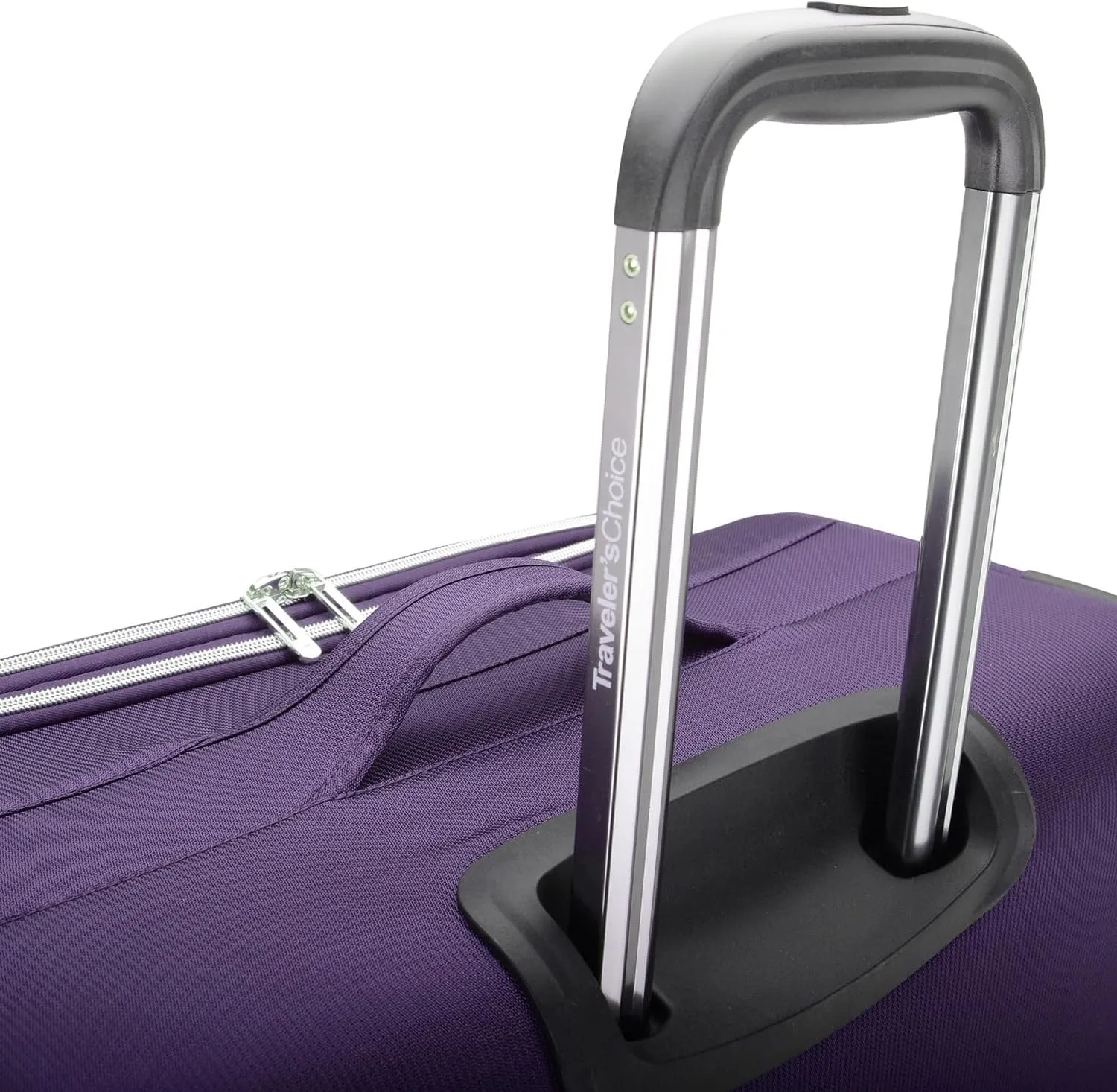 Traveler's Choice Lares Softside Expandable Luggage with Spinner Wheels, Purple, 2 Piece Luggage Set