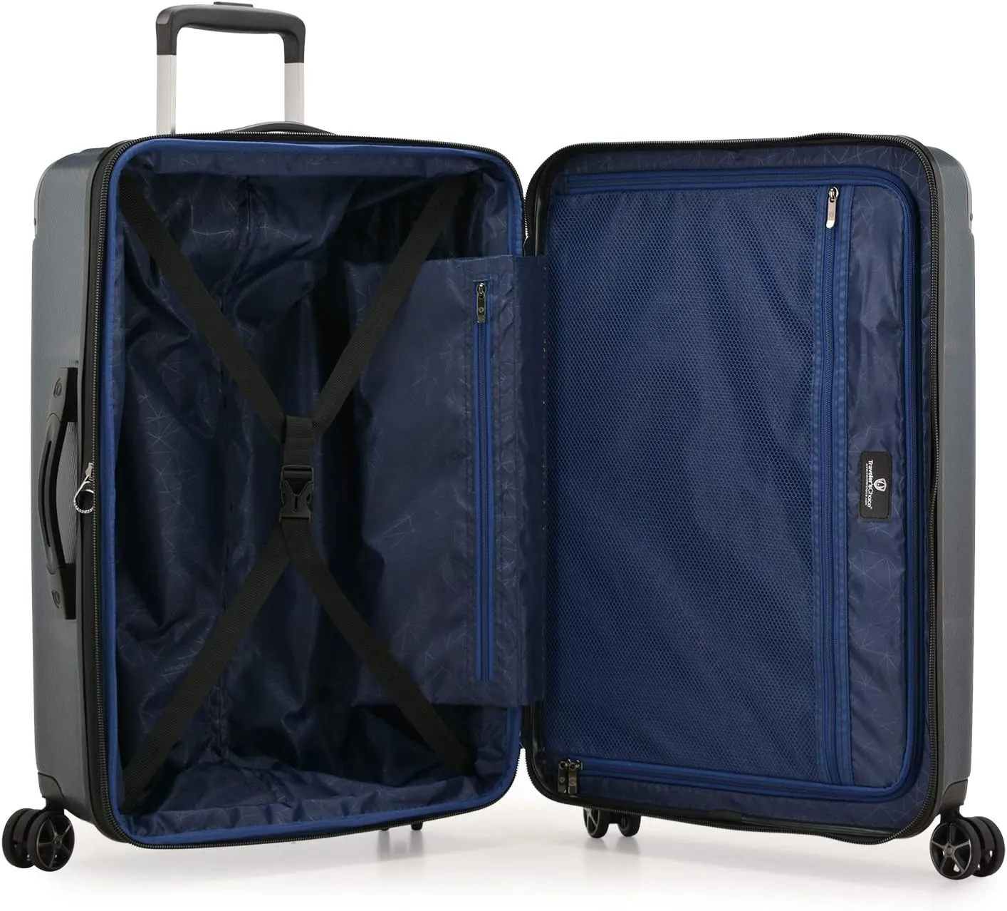 Traveler's Choice New London II Hardside Expandable Spinner Luggage, Navy, Carry-on 22-Inch