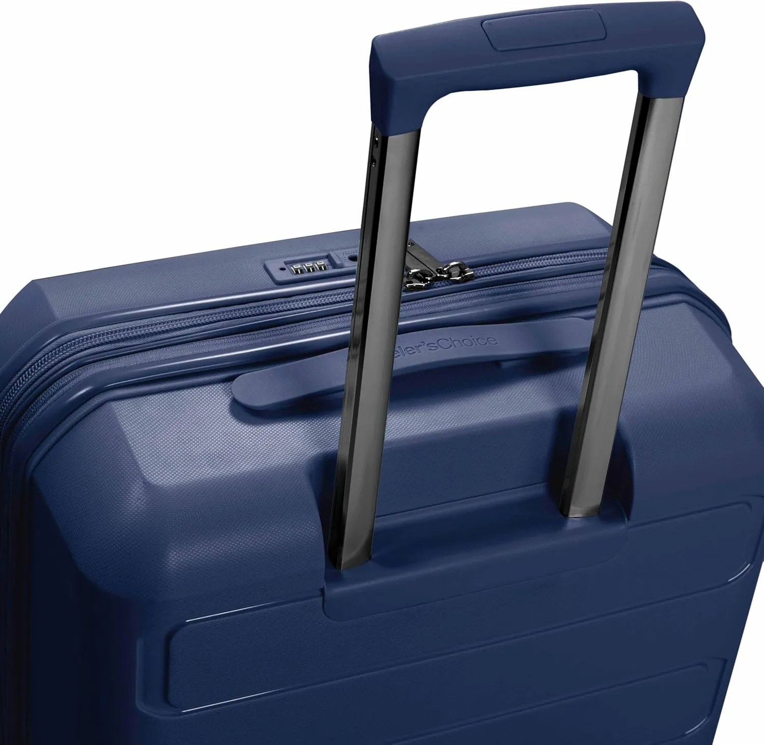 Traveler's Choice Pagosa Indestructible Hardshell Expandable Spinner Luggage, Navy, 2 Piece Set
