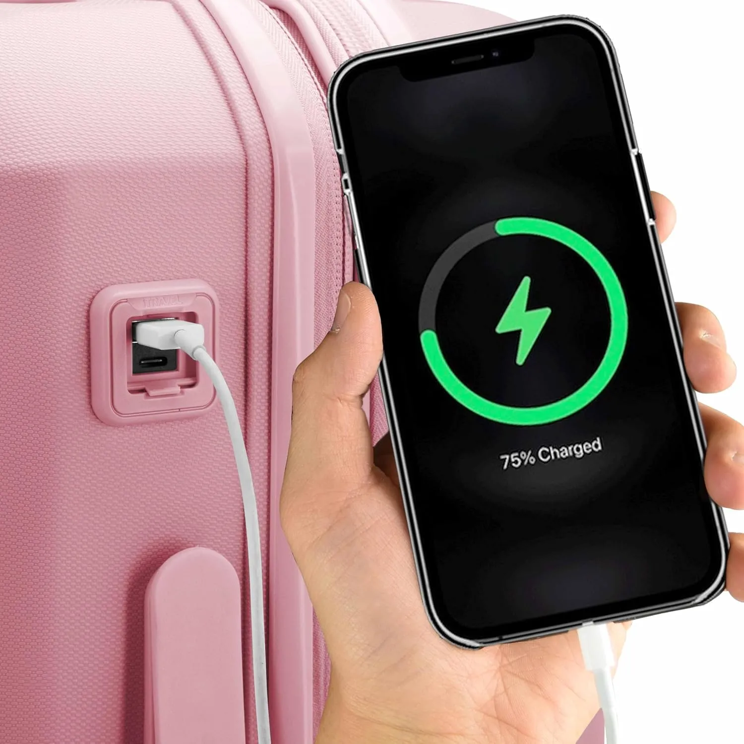 Traveler's Choice Pagosa Indestructible Hardshell Expandable Spinner Luggage, Pink, 2 Piece Set