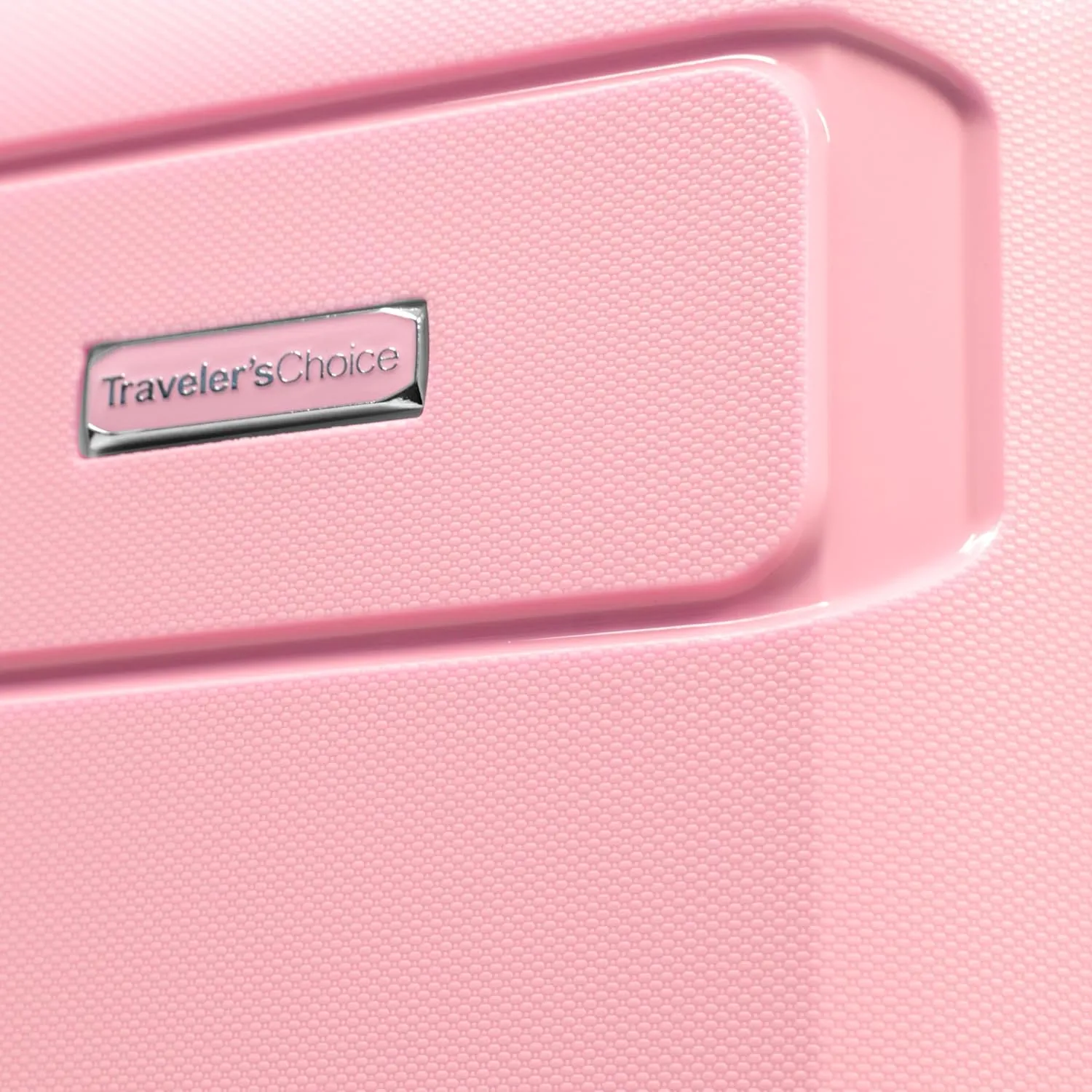 Traveler's Choice Pagosa Indestructible Hardshell Expandable Spinner Luggage, Pink, Check-in Only