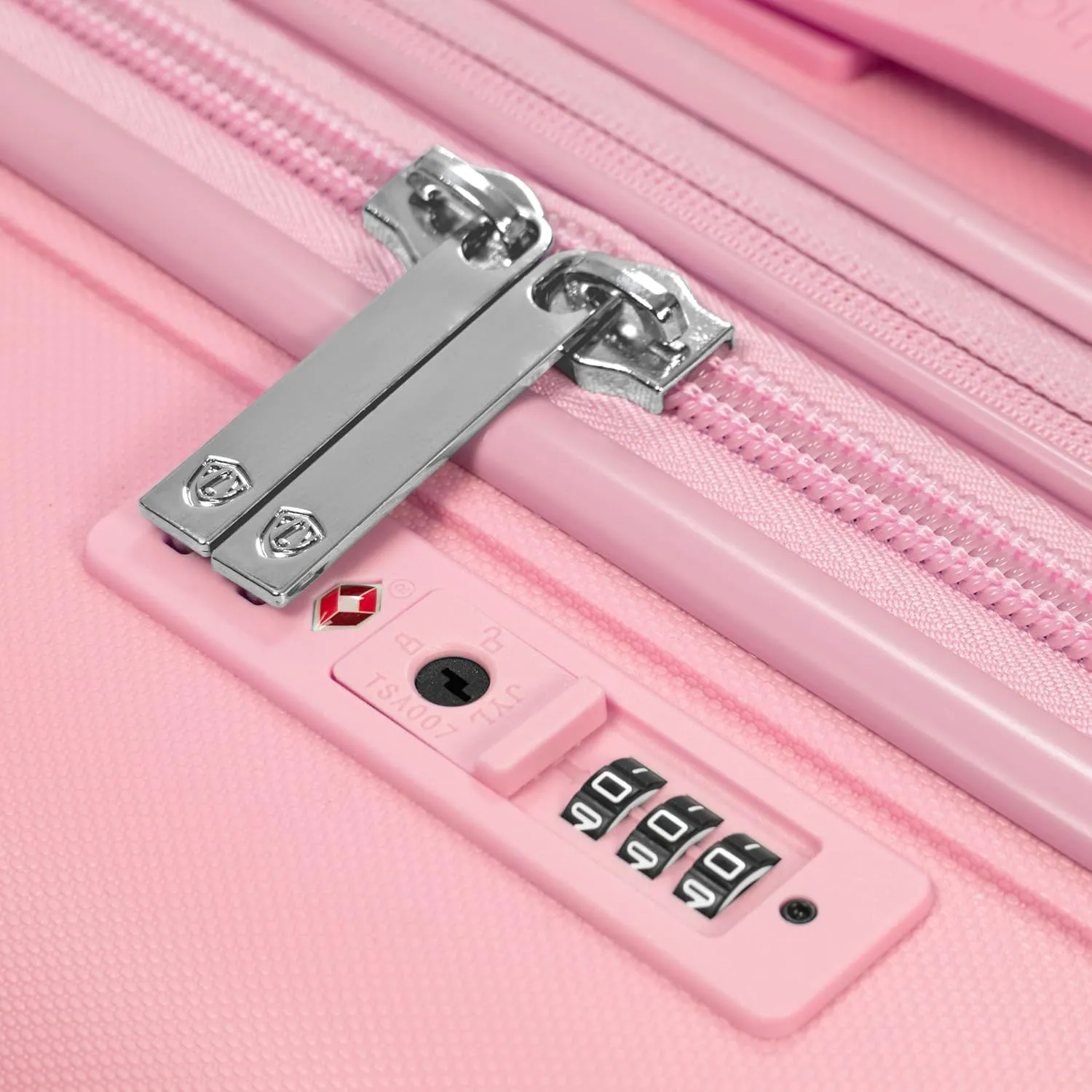 Traveler's Choice Pagosa Indestructible Hardshell Expandable Spinner Luggage, Pink, Check-in Only