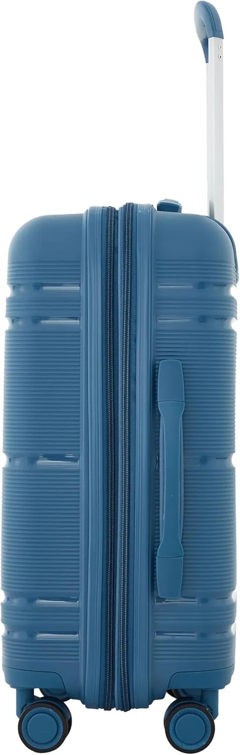 Travelers Club Astralnaut Hardside Expandable Spinner Luggage, Bluesteel, 20" Carry-On