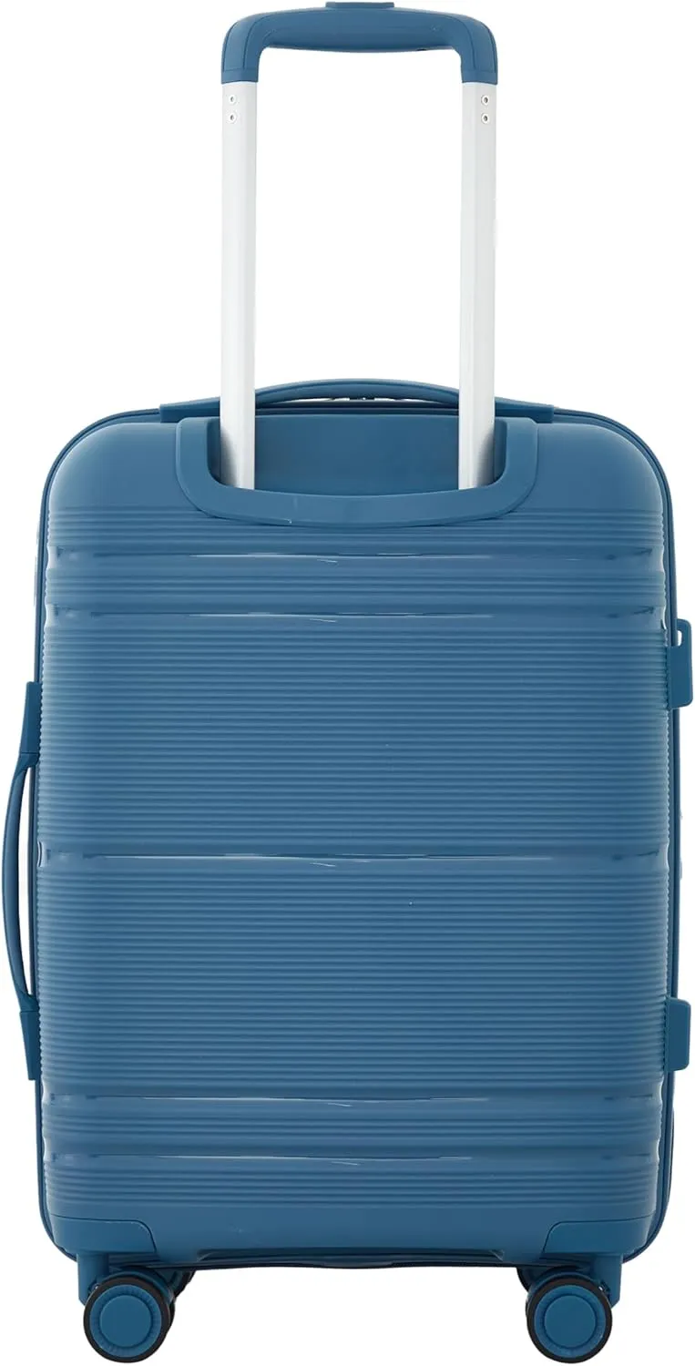 Travelers Club Astralnaut Hardside Expandable Spinner Luggage, Bluesteel, 20" Carry-On