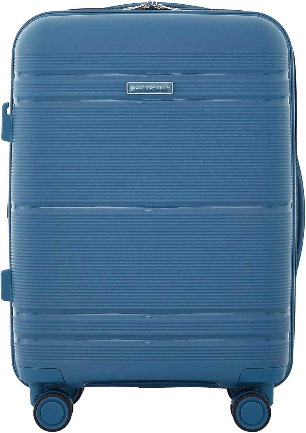 Travelers Club Astralnaut Hardside Expandable Spinner Luggage, Bluesteel, 20" Carry-On