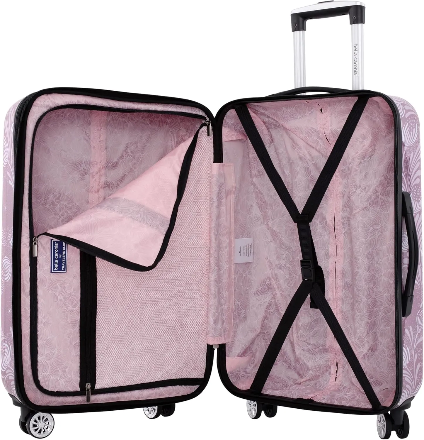 Travelers Club Bella Caronia Deluxe 20", 7 Luggage & Travel Accessories, Selva, 3 Piece Set