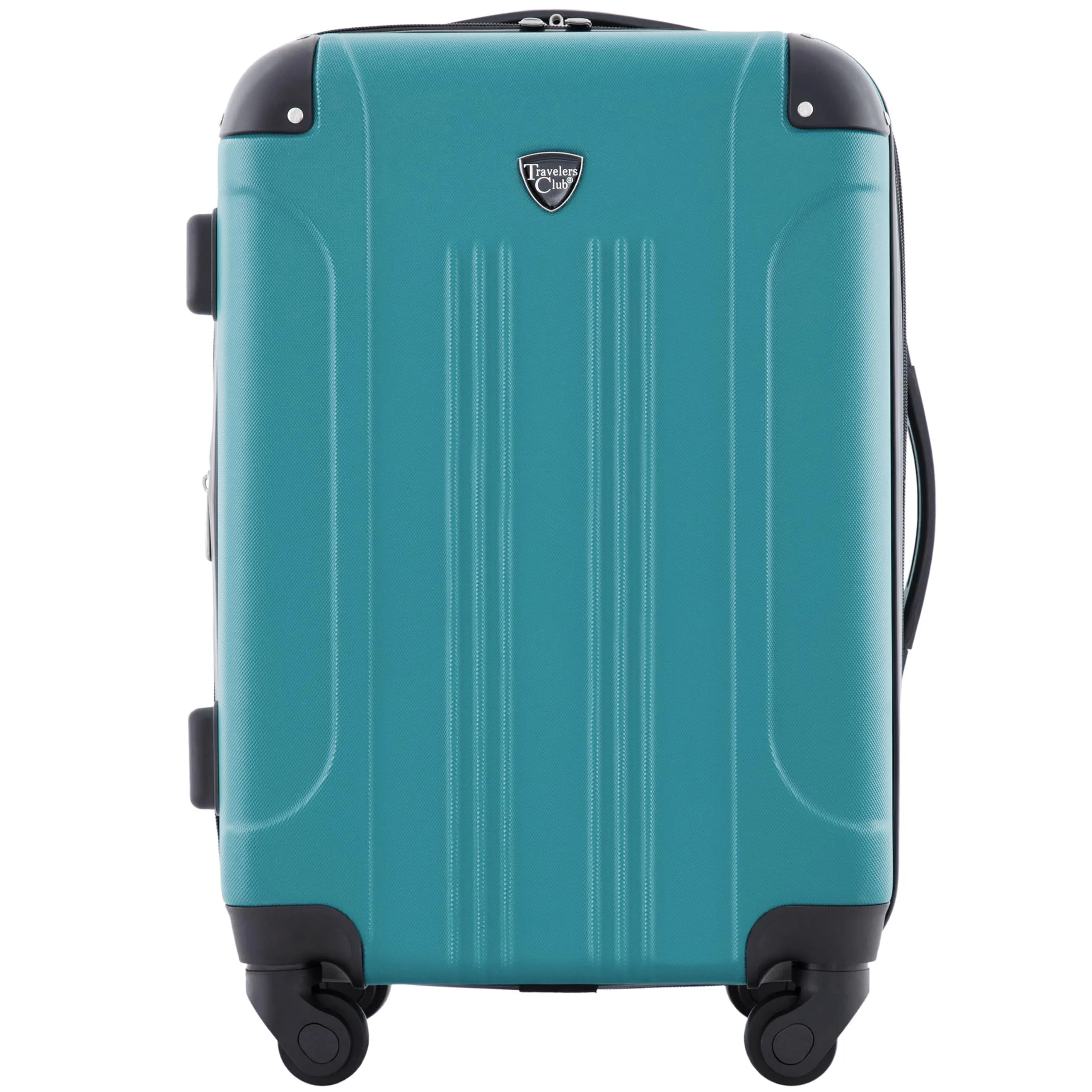 Travelers Club Chicago 20” Hardside Spinner Luggage – Expandable Carry-On Suitcase (Teal)