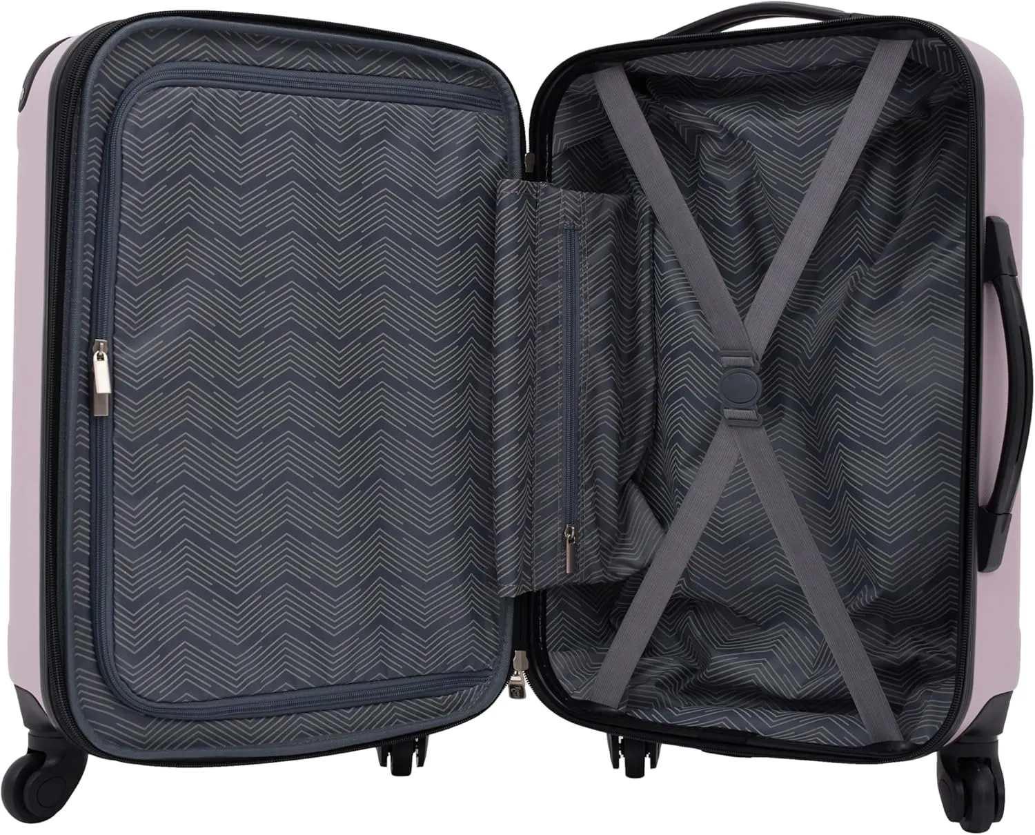 Travelers Club Chicago Hardside Expandable Spinner Luggage, Lilac, 20" Carry-On