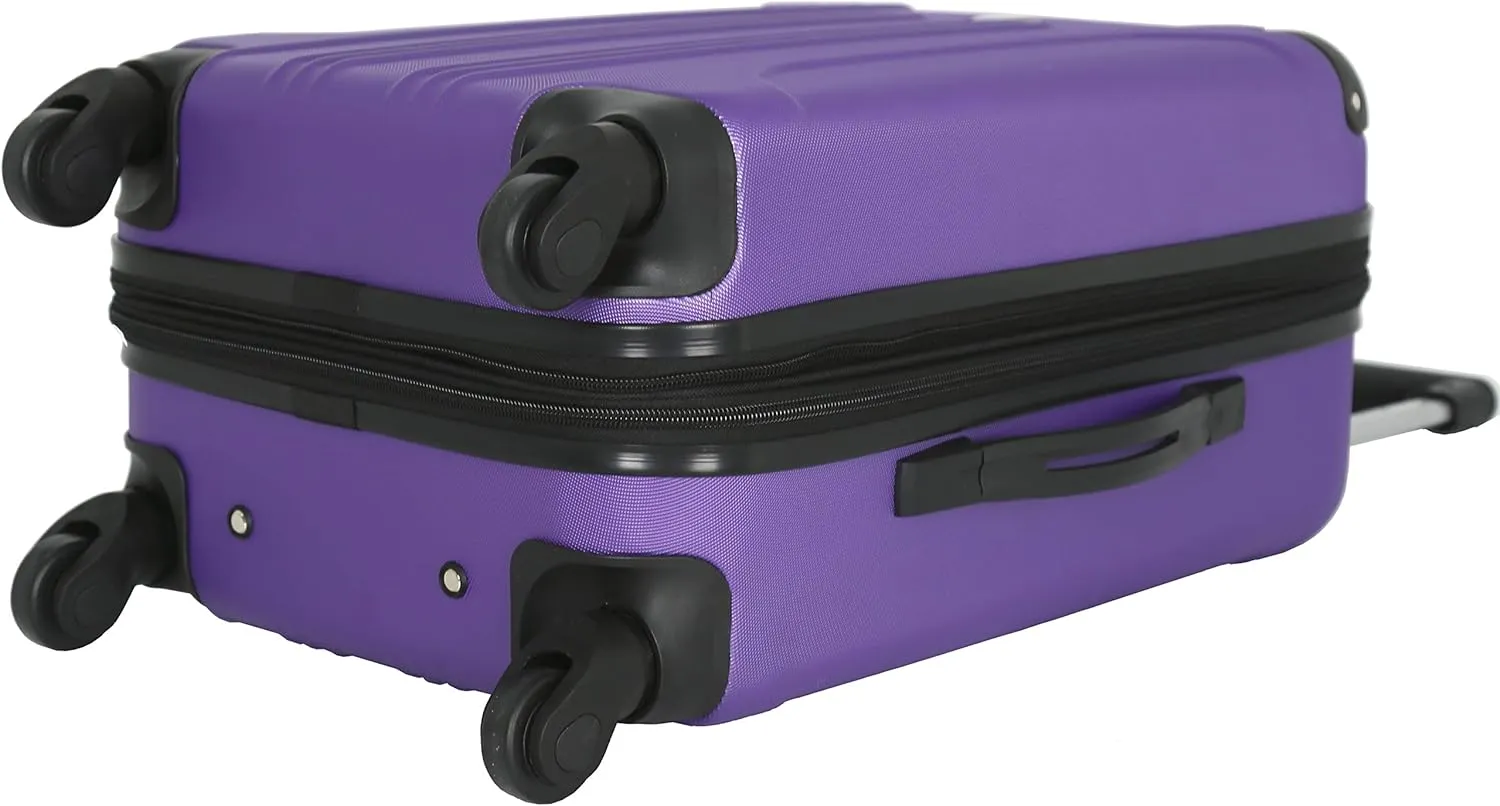Travelers Club Chicago Hardside Expandable Spinner Luggage, Purple, 20" Carry-On