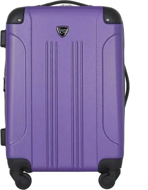 Travelers Club Chicago Hardside Expandable Spinner Luggage, Purple, 20" Carry-On