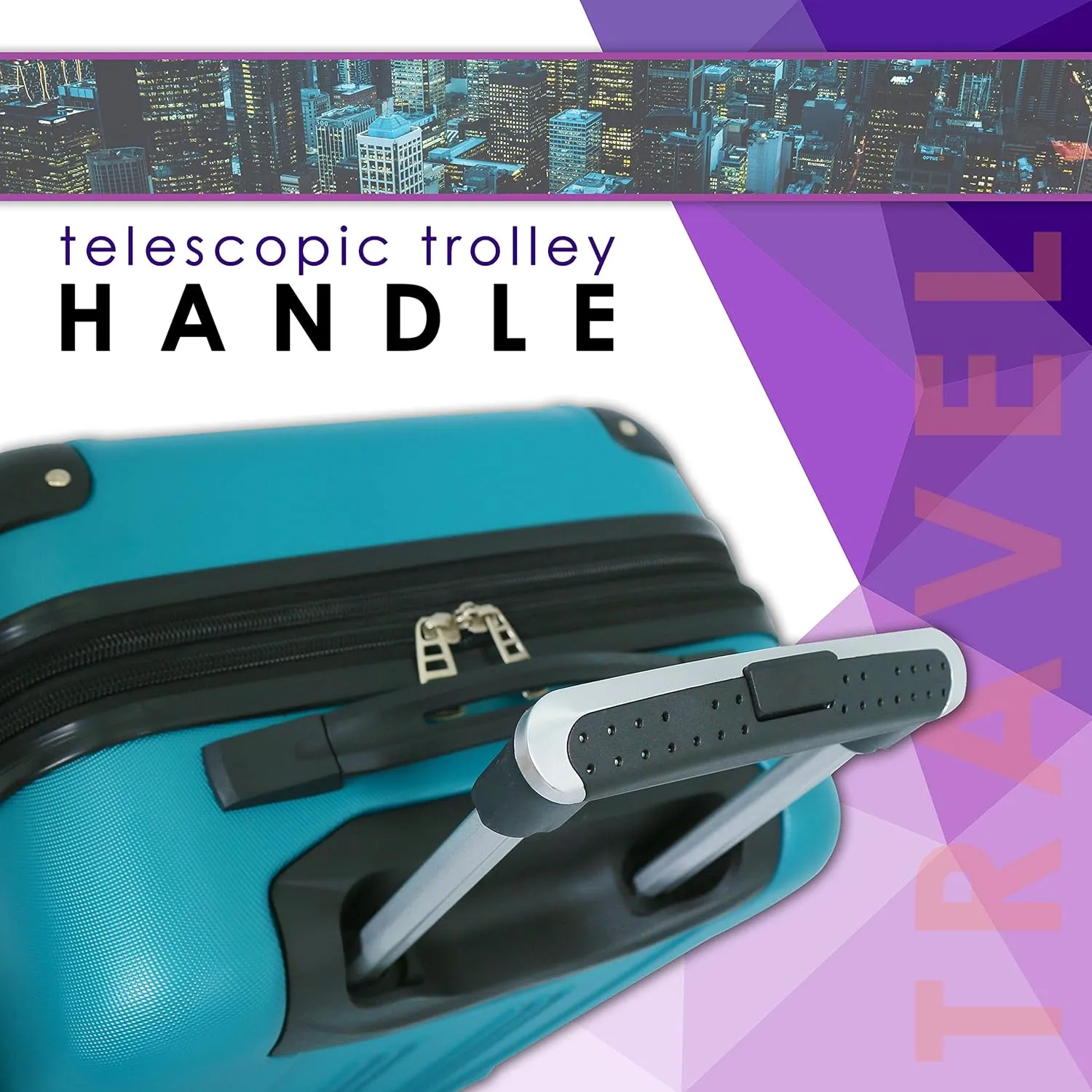 Travelers Club Chicago Hardside Expandable Spinner Luggage, Purple, 20" Carry-On