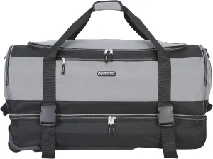 Travelers Club Pinnacle Travel Rolling Duffel Bag, Light Grey, Checked-Large 30-Inch