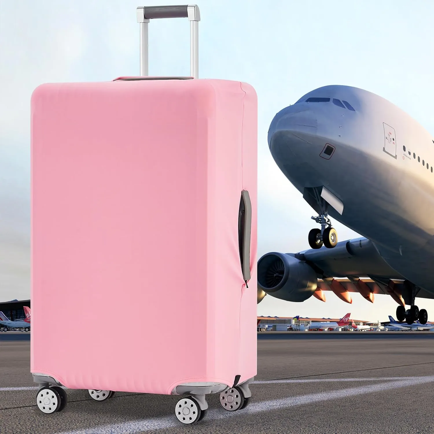 TRAVELKIN Luggage Cover Washable Suitcase Cover Suitcase Protector Anti-scratch Fits 18-32 Inch Luggage