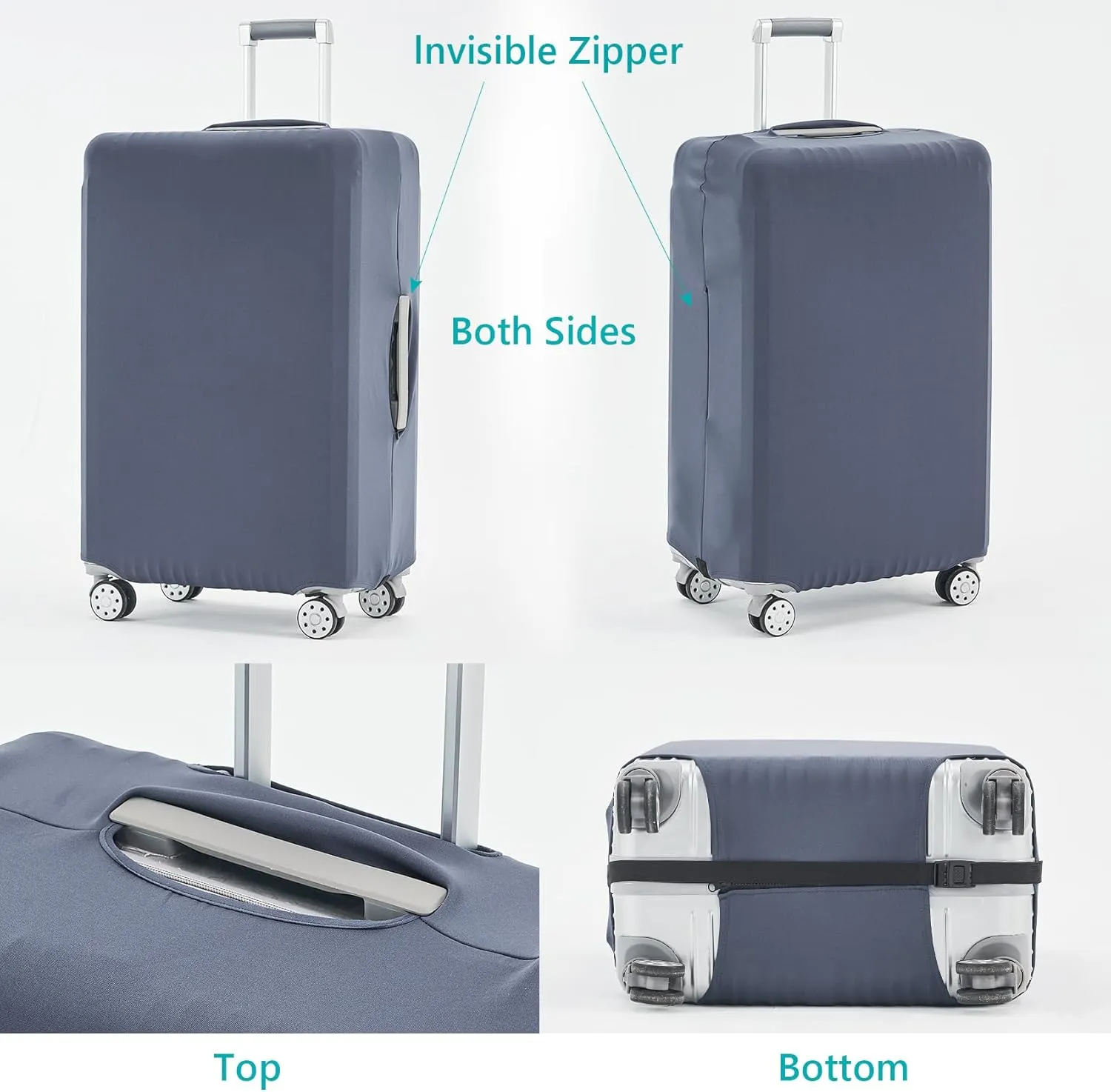 TRAVELKIN Luggage Cover Washable Suitcase Cover Suitcase Protector Anti-scratch Fits 18-32 Inch Luggage