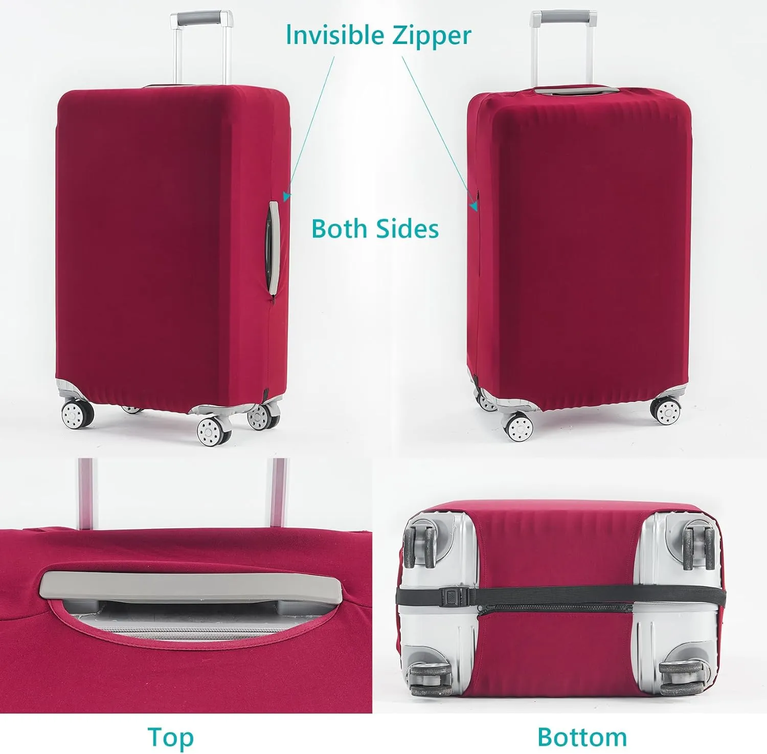TRAVELKIN Luggage Cover Washable Suitcase Cover Suitcase Protector Anti-scratch Fits 18-32 Inch Luggage