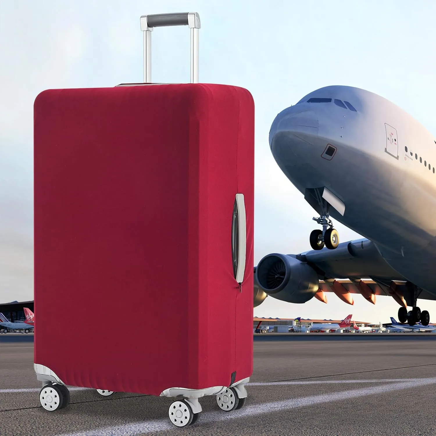 TRAVELKIN Luggage Cover Washable Suitcase Cover Suitcase Protector Anti-scratch Fits 18-32 Inch Luggage