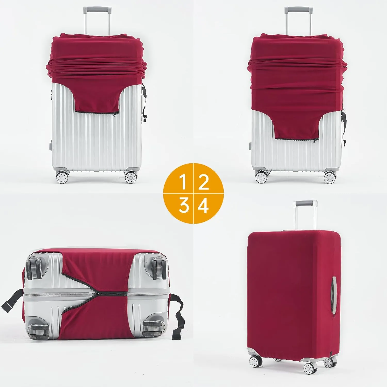 TRAVELKIN Luggage Cover Washable Suitcase Cover Suitcase Protector Anti-scratch Fits 18-32 Inch Luggage