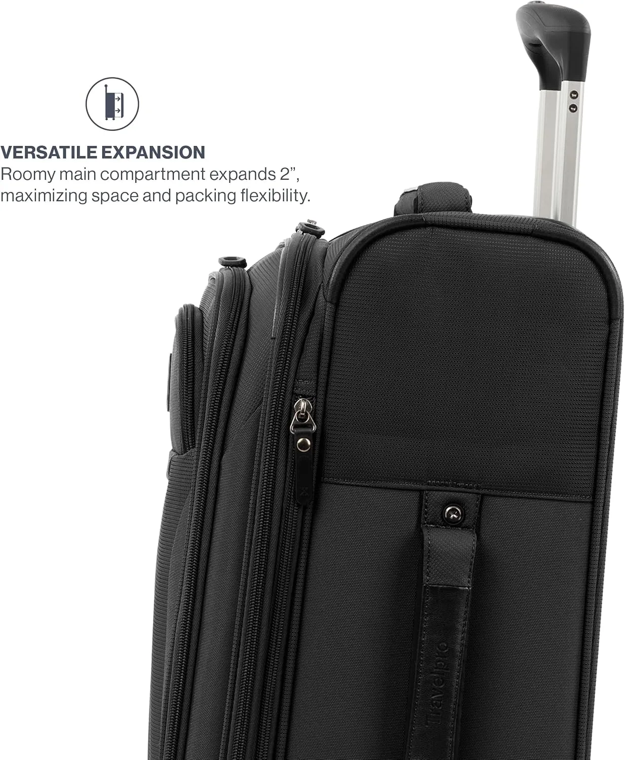 Travelpro Maxlite 5 Softside Expandable Luggage with 4 Spinner Wheels, Lightweight Suitcase, Men and Women, Black, 2-Piece Set (21/25)