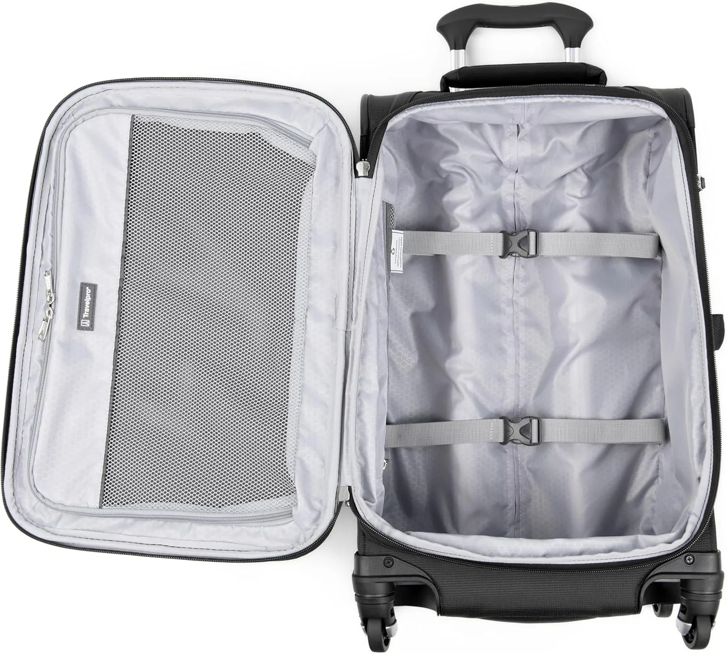 Travelpro Maxlite 5 Softside Expandable Luggage with 4 Spinner Wheels, Lightweight Suitcase, Men and Women, Black, 2-Piece Set (21/29)
