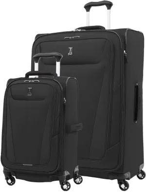 Travelpro Maxlite 5 Softside Expandable Luggage with 4 Spinner Wheels, Lightweight Suitcase, Men and Women, Black, 2-Piece Set (21/29)