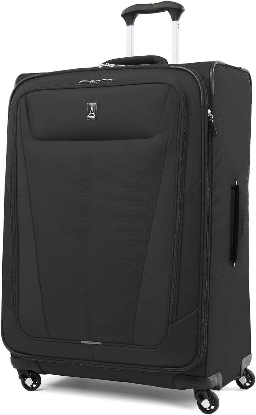 Travelpro Maxlite 5 Softside Expandable Luggage with 4 Spinner Wheels, Lightweight Suitcase, Men and Women, Black, 2-Piece Set (21/29)