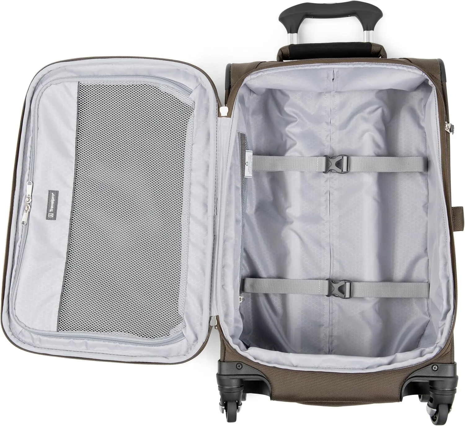 Travelpro Maxlite 5 Softside Expandable Luggage with 4 Spinner Wheels, Lightweight Suitcase, Men and Women, Mocha, 2-Piece Set (21/25)