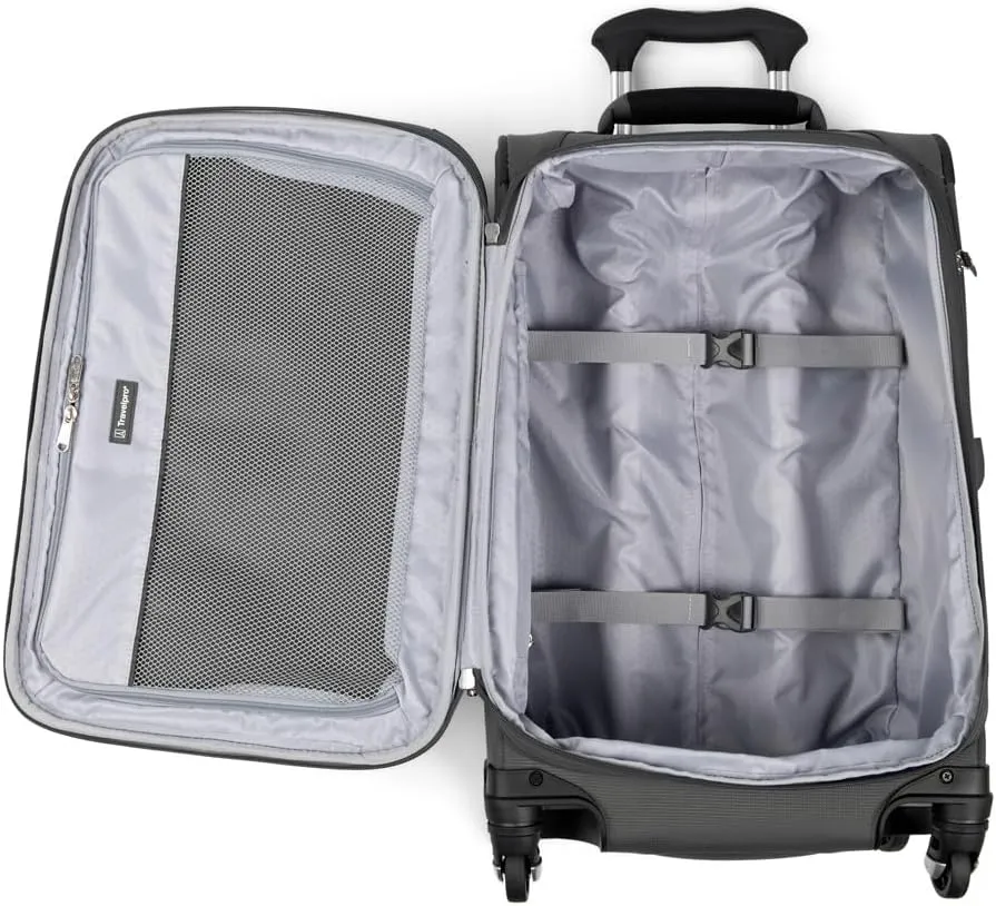 Travelpro Maxlite 5 Softside Expandable Luggage with 4 Spinner Wheels, Lightweight Suitcase, Men and Women, Shadow Grey, 2-Piece Set (21/25)