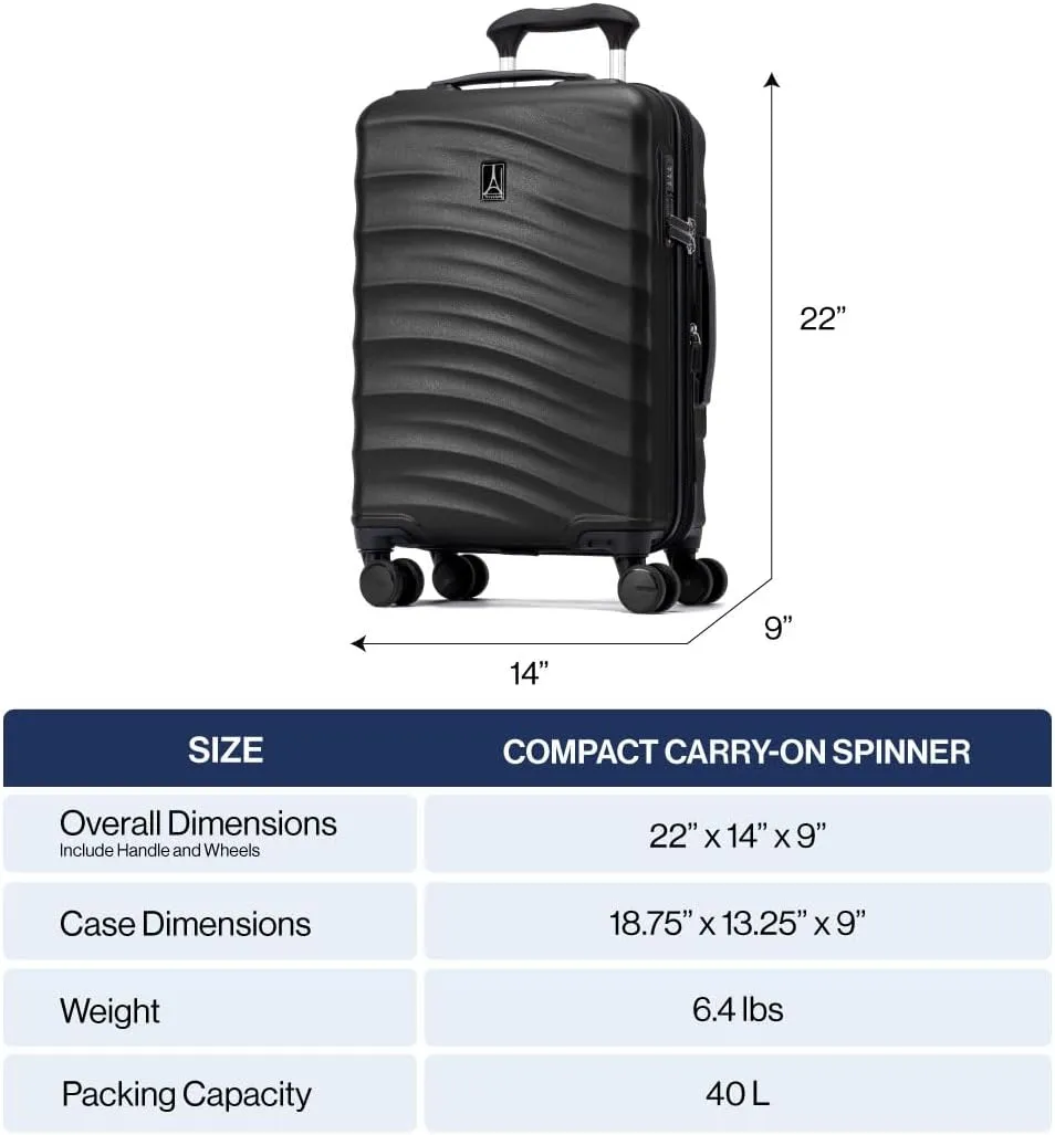 Travelpro Maxlite Air V2 Hardside Expandable Carry on Luggage, 8 Spinner Wheels, Lightweight Hard Shell Suitcase, TSA lock, Pink, Compact Carry On 20-Inch