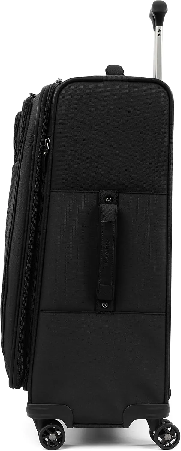 Travelpro Tourlite Softside 2-Piece Set, Expandable Luggage with 4 Spinner Wheels, Lightweight Suitcase, 21" Carry-On, 25" Checked Medium, Black