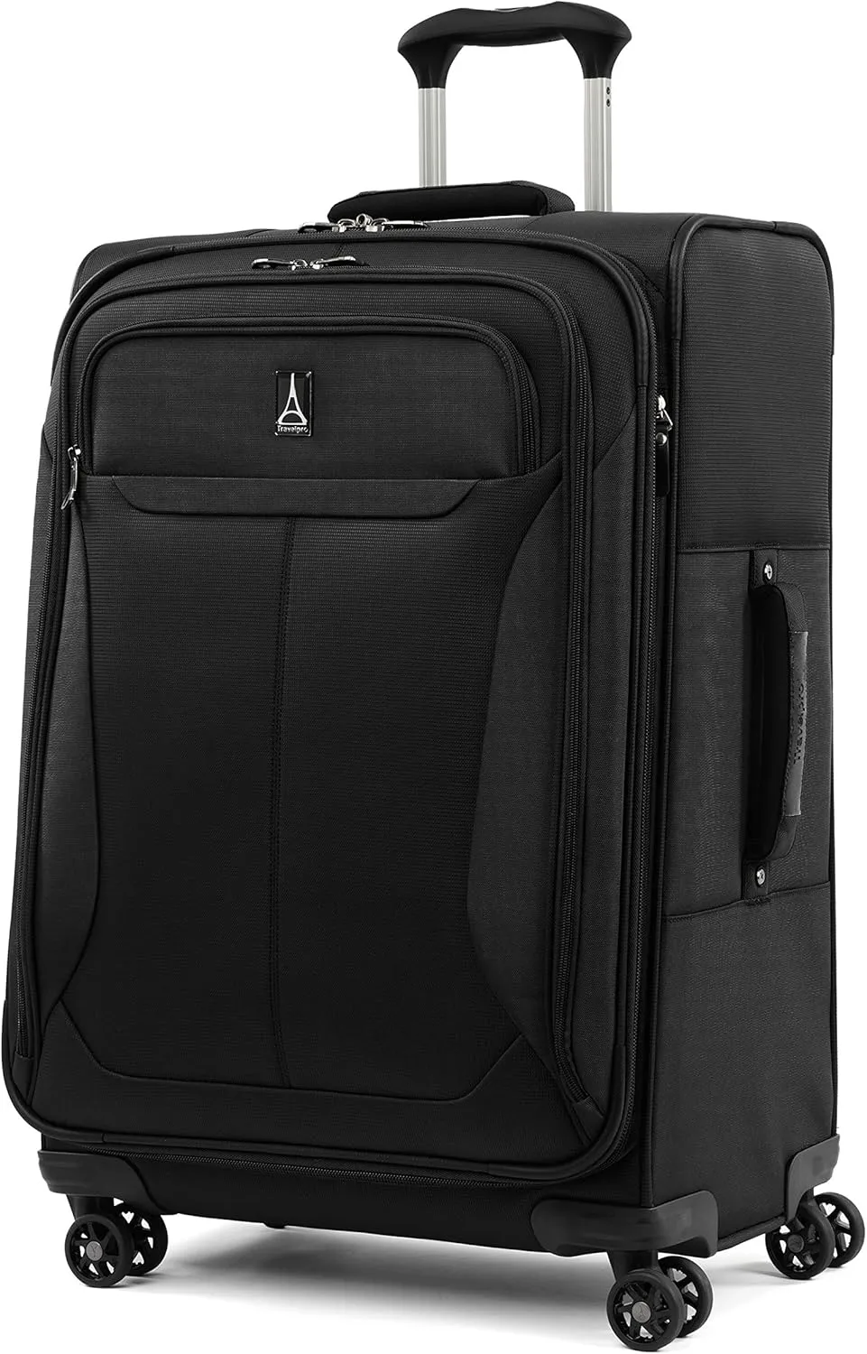 Travelpro Tourlite Softside 2-Piece Set, Expandable Luggage with 4 Spinner Wheels, Lightweight Suitcase, 21" Carry-On, 25" Checked Medium, Black