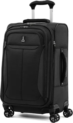 Travelpro Tourlite Softside 21" Expandable Luggage with 4 Spinner Wheels, Lightweight Suitcase, Carry-On, Black