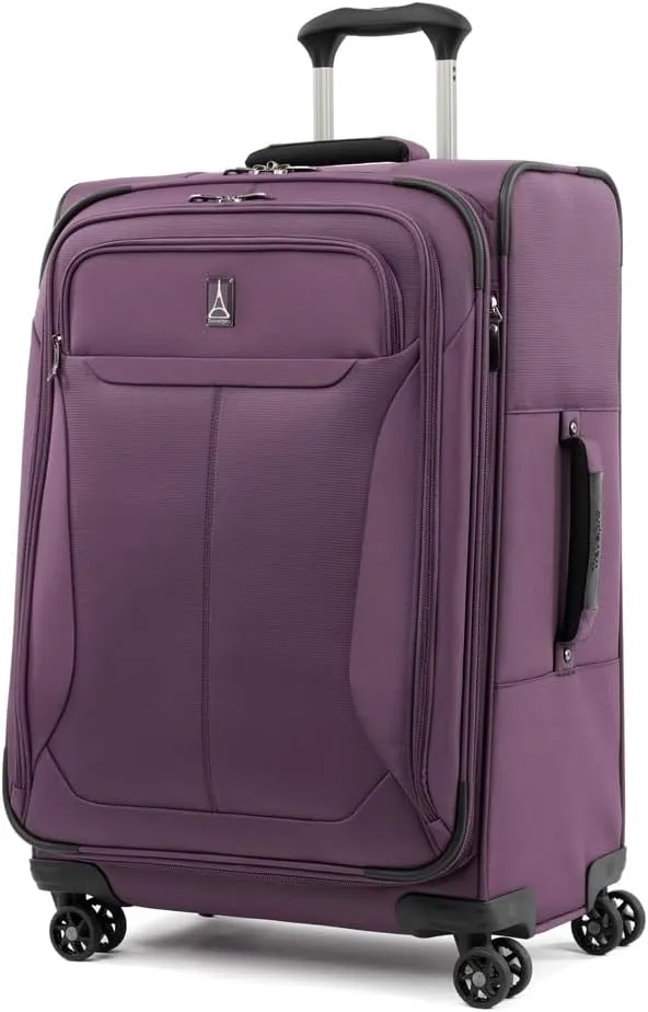 Travelpro Tourlite Softside 3-Piece Set, Expandable Luggage with 4 Spinner Wheels, Lightweight Suitcase, 21" Carry-On, 25" Checked Medium, 29 Check Large, Deep Purple