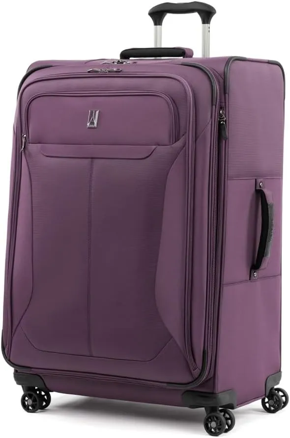 Travelpro Tourlite Softside 3-Piece Set, Expandable Luggage with 4 Spinner Wheels, Lightweight Suitcase, 21" Carry-On, 25" Checked Medium, 29 Check Large, Deep Purple