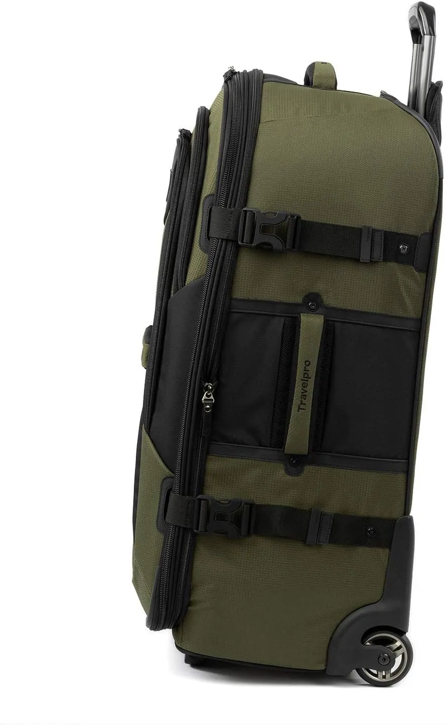 Travelpro Unisex-Adult Bold Softside Expandable Rollaboard Upright Luggage (Olive/Black, 2-Piece Set (22/29))