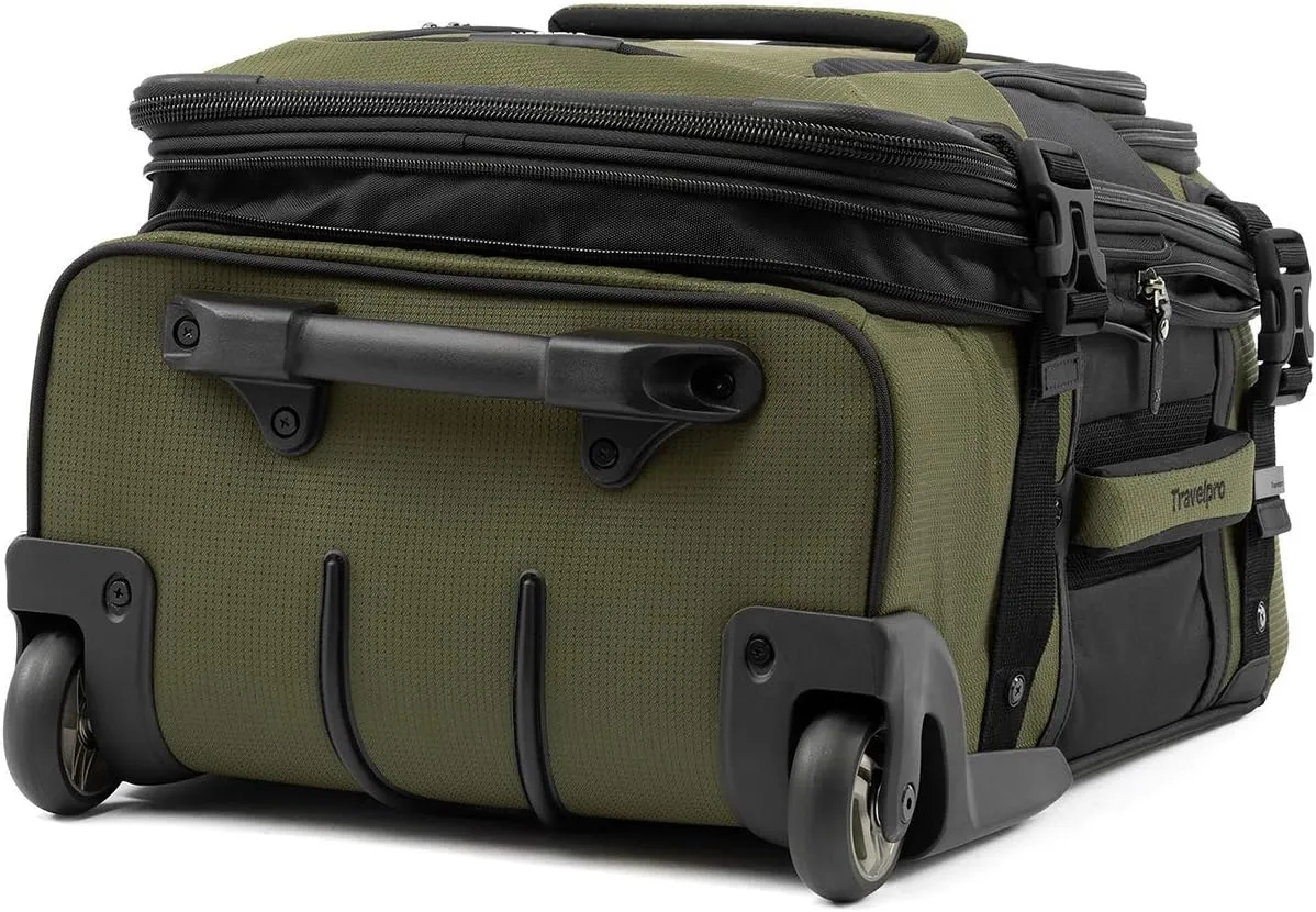 Travelpro Unisex-Adult Bold Softside Expandable Rollaboard Upright Luggage (Olive/Black, 2-Piece Set (22/29))
