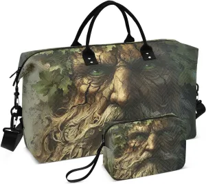 Tree Monster Face Duffel Bag for Travel Gym Sport, Weekender Travel Bags Carry on Overnight Bag