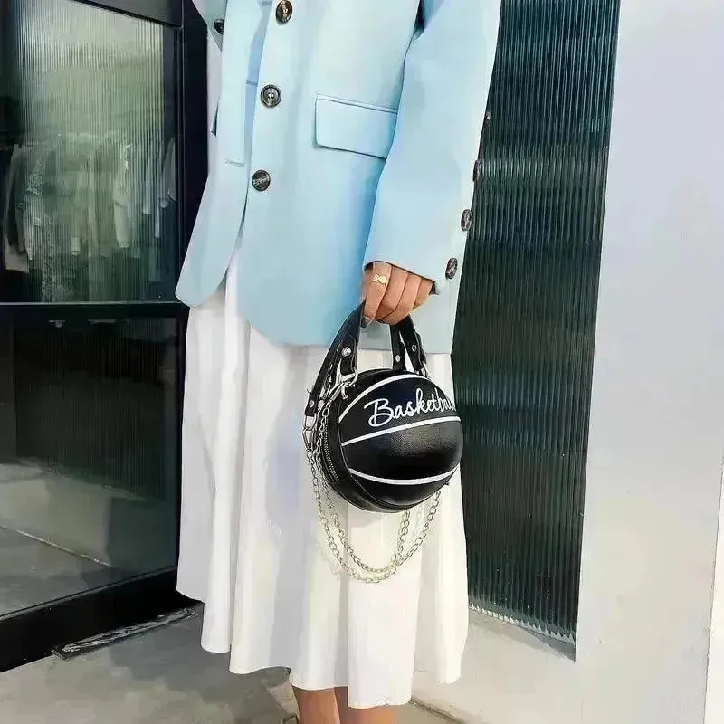 Trendy Basketball Shaped Crossbody Bag