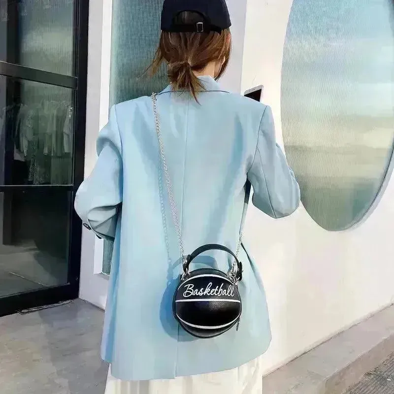 Trendy Basketball Shaped Crossbody Bag