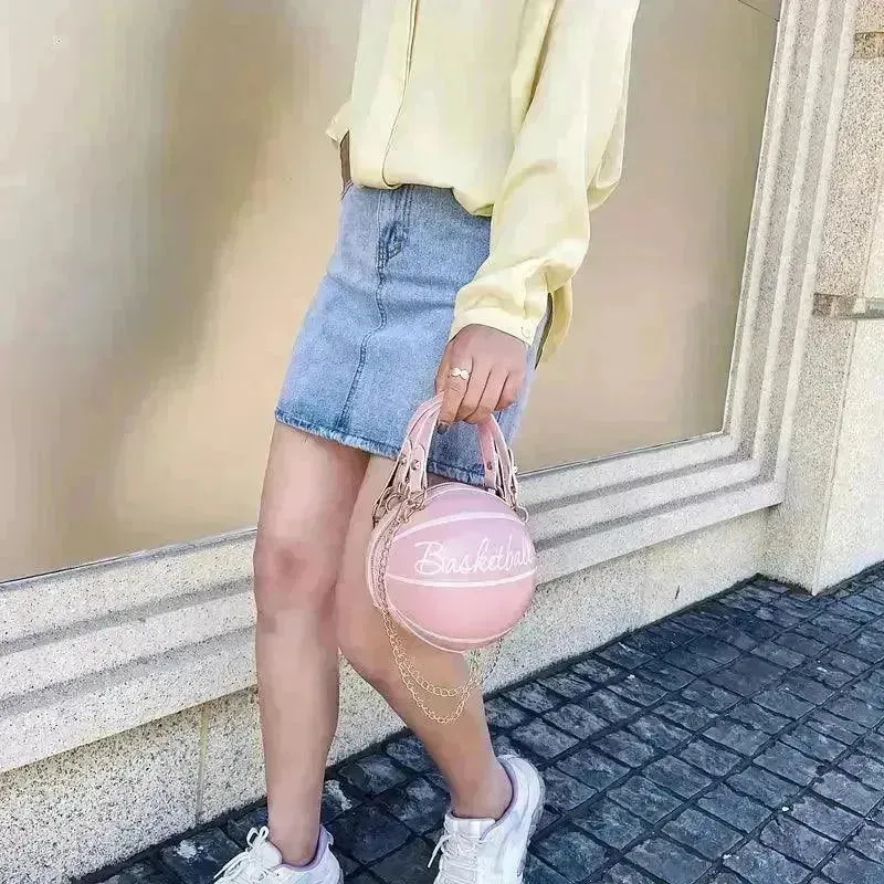 Trendy Basketball Shaped Crossbody Bag