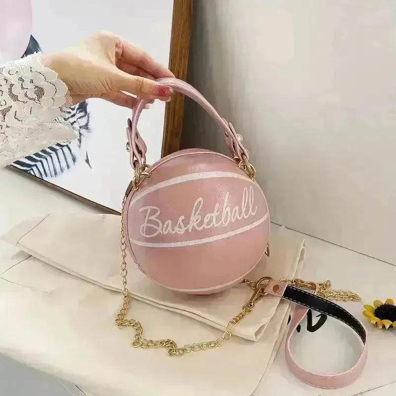 Trendy Basketball Shaped Crossbody Bag