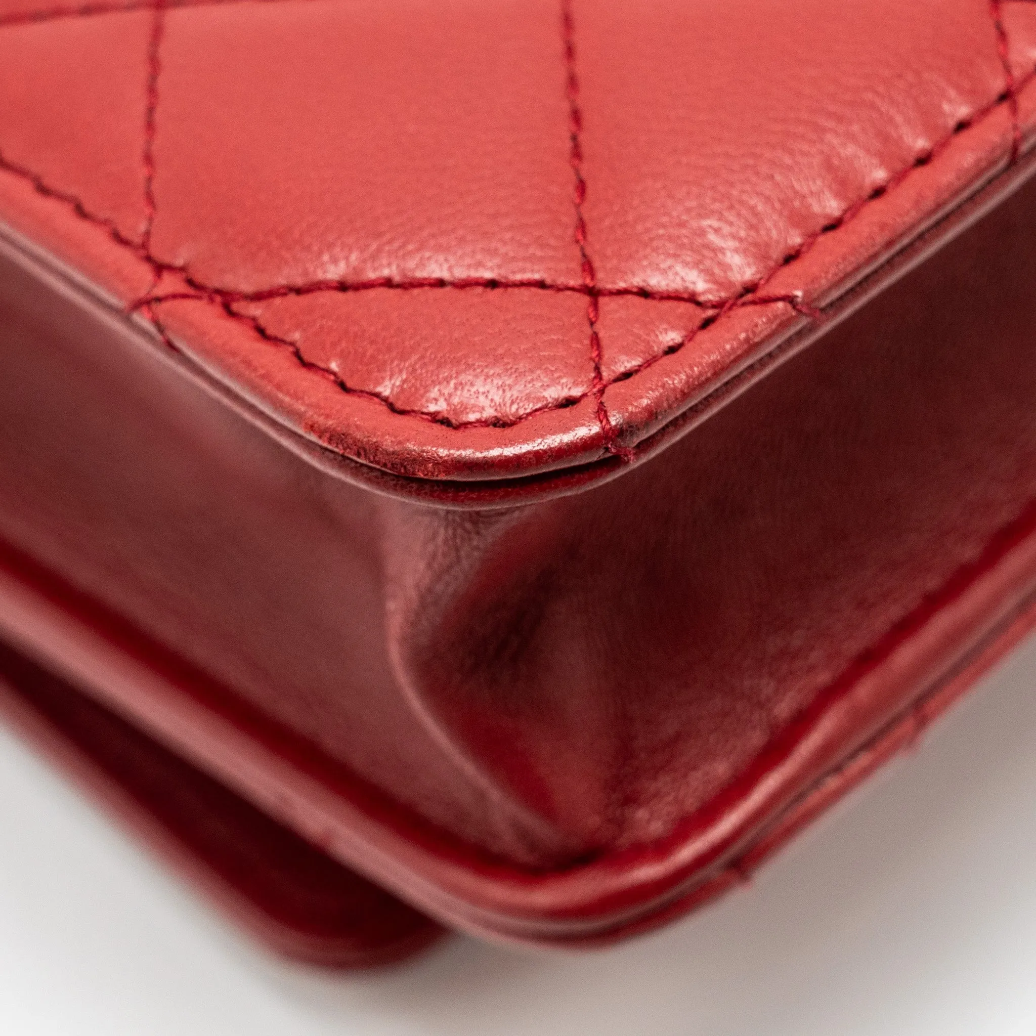Trendy Chain CC Lambskin Economical shipping Top choice Wallet On L Red Chanel