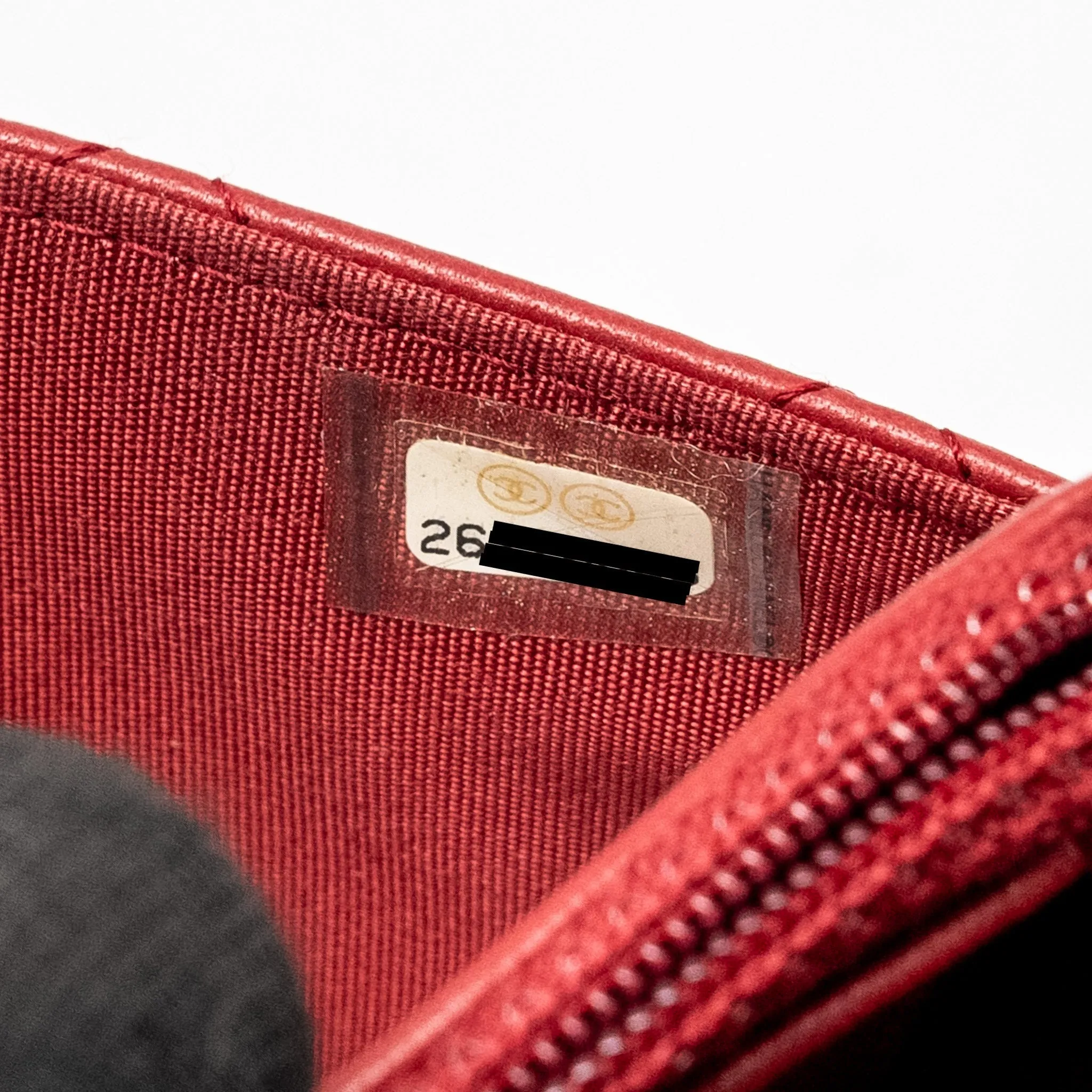Trendy Chain CC Lambskin Economical shipping Top choice Wallet On L Red Chanel