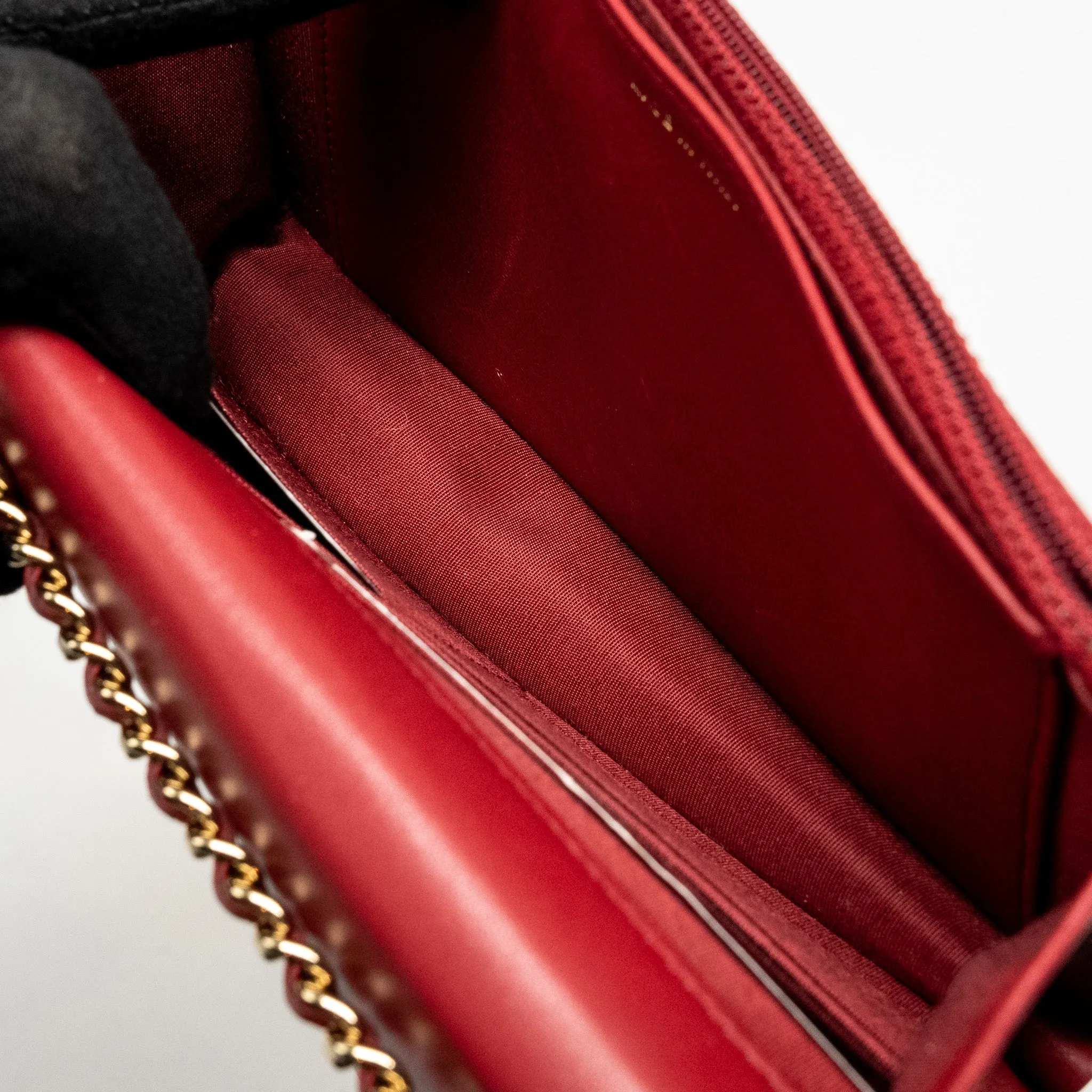 Trendy Chain CC Lambskin Economical shipping Top choice Wallet On L Red Chanel
