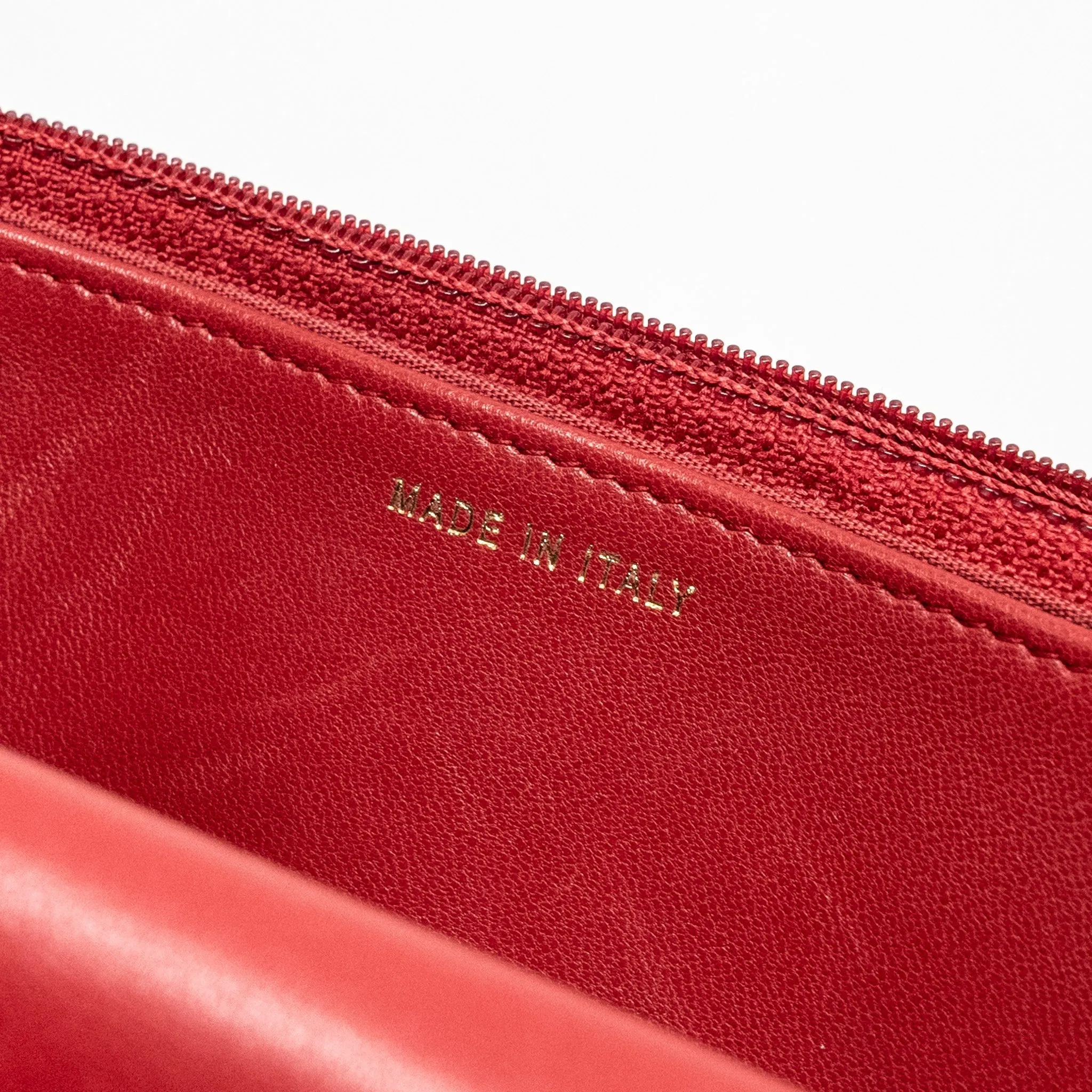 Trendy Chain CC Lambskin Economical shipping Top choice Wallet On L Red Chanel