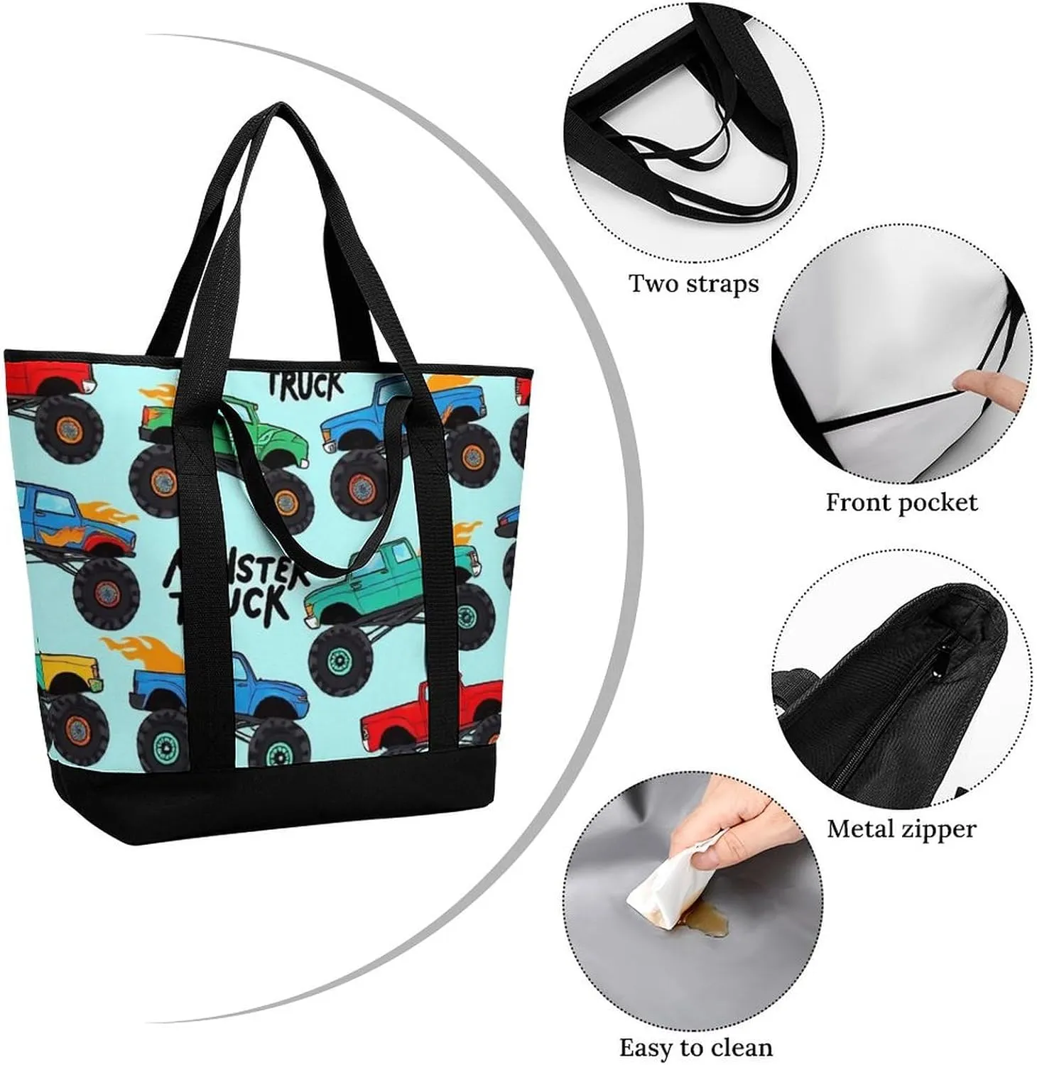 Trendy Commuter Tote Bag Large Insulated Shopping Bag For Travel